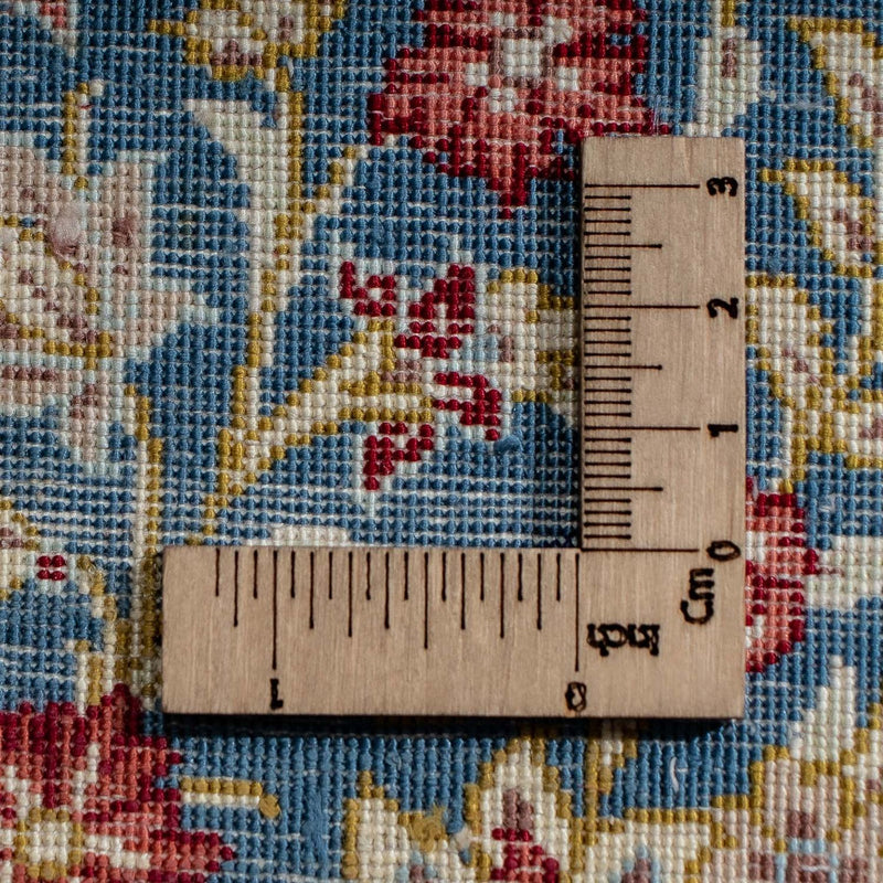 Jedwabny dywan - Ghom Silk - Premium - 44 x 27 cm - ciemnoniebieski