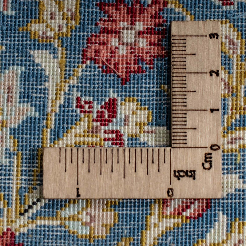 Jedwabny dywan - Ghom Silk - Premium - 44 x 27 cm - ciemnoniebieski