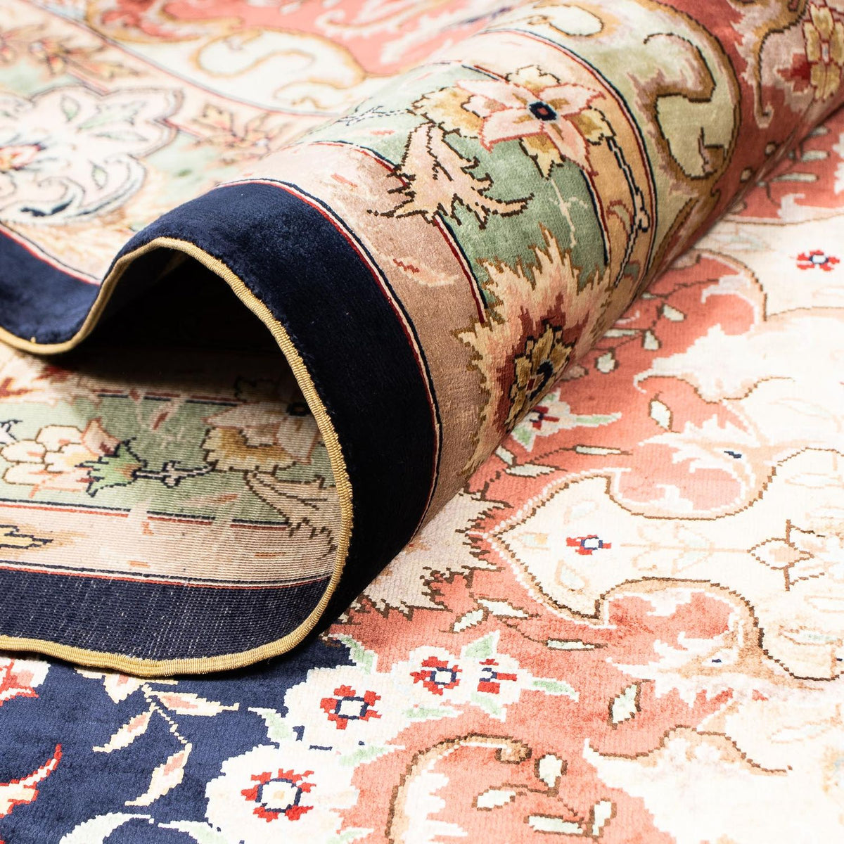 Orientalny dywan - Hereke - 402 x 303 cm - ciemna czerwień