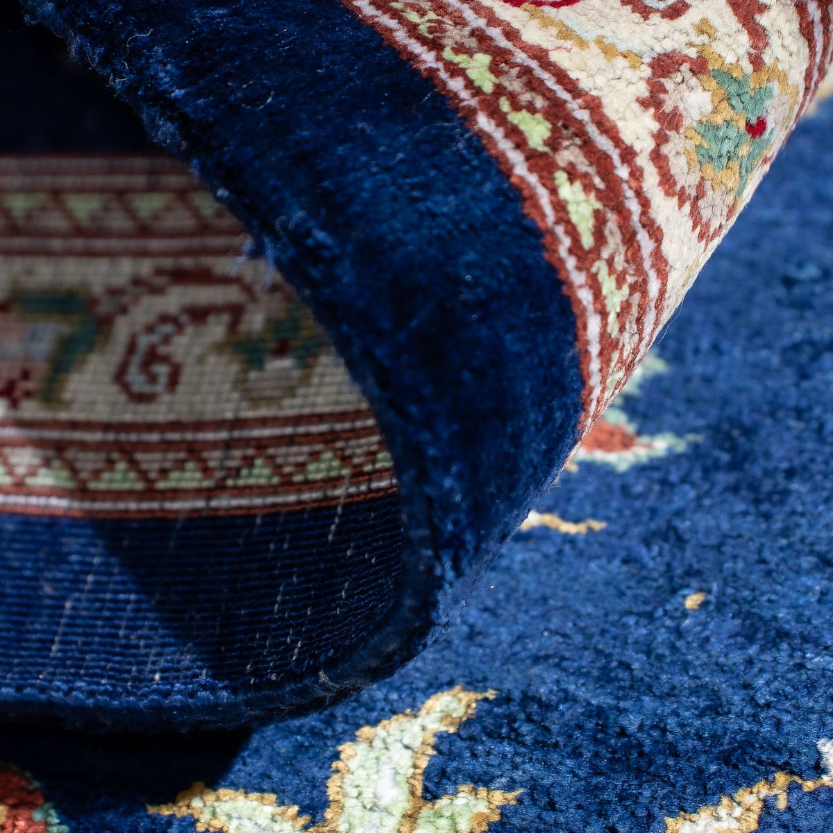 Dywan perski - Ghom - 87 x 55 cm - ciemnoniebieski