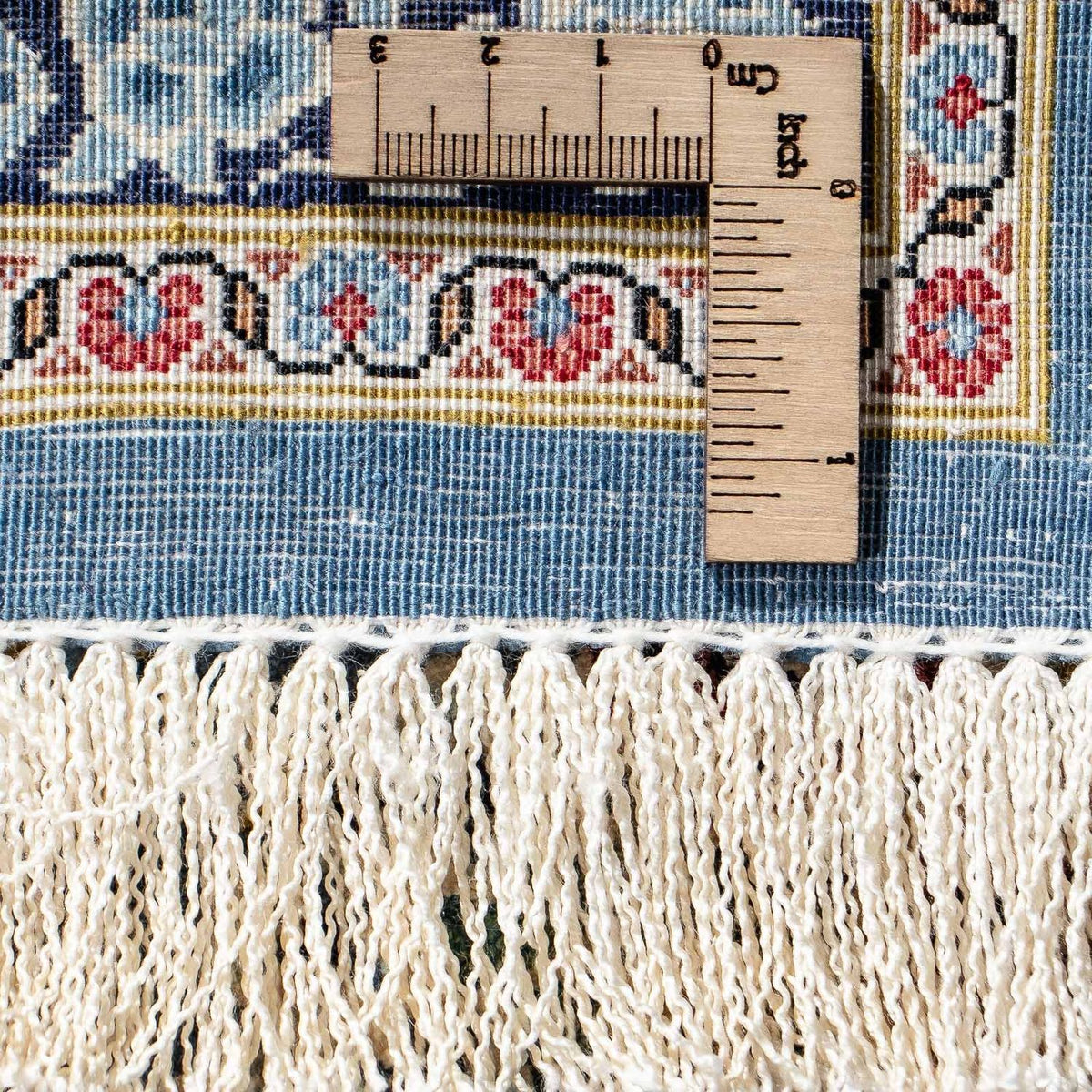 Dywan perski - Ghom - 80 x 55 cm - ciemnoniebieski