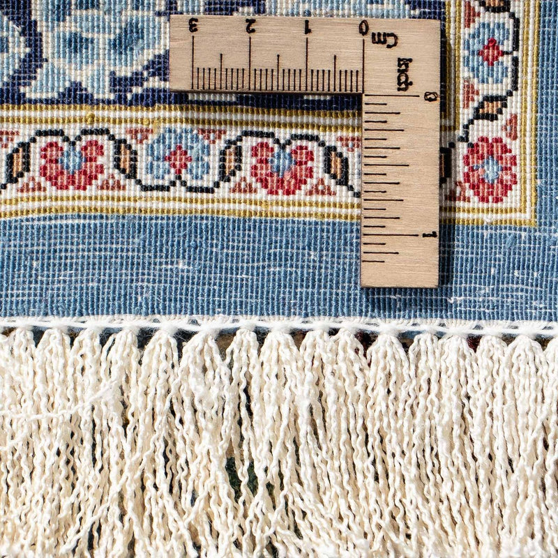 Dywan perski - Ghom - 80 x 55 cm - ciemnoniebieski