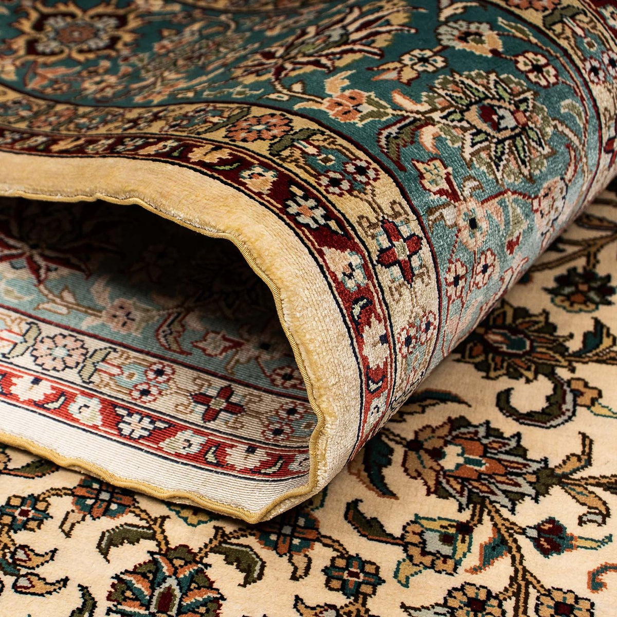 Dywan z jedwabiu - jedwab chiński - 183 x 122 cm - ciemna czerwień