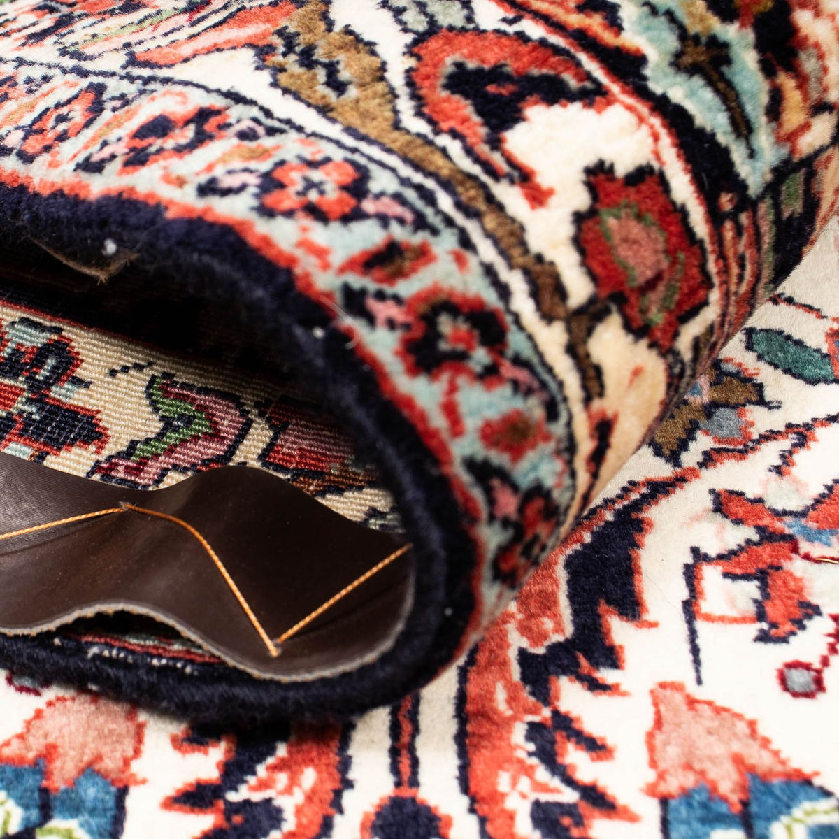 Dywan perski - Bijar kwadratowy  - 202 x 197 cm - wielokolorowy