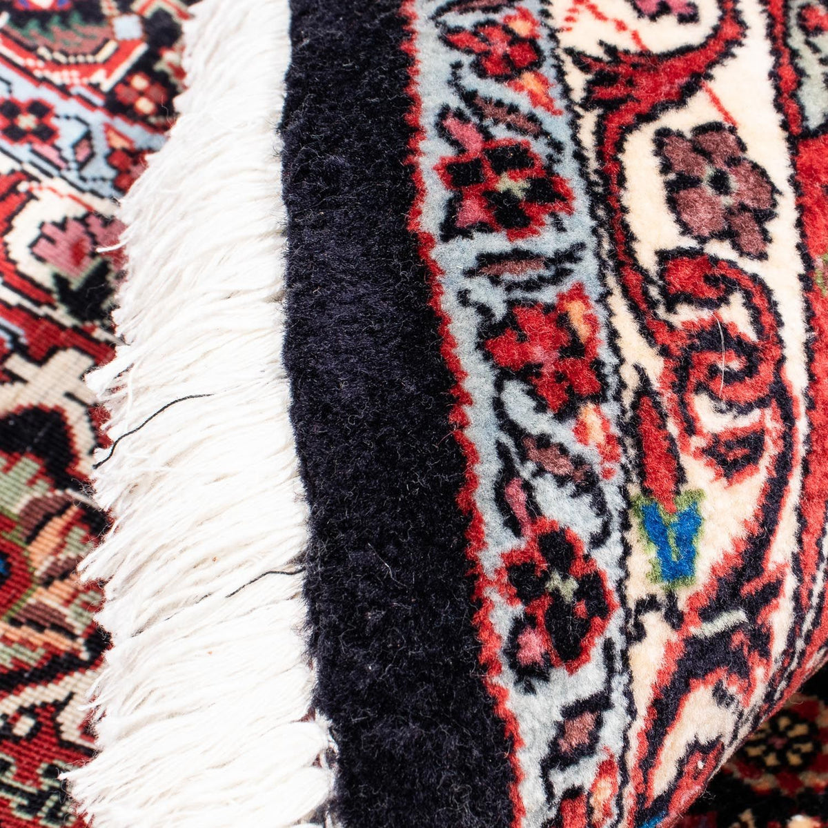 Dywan perski - Bijar okrągły  - 250 x 250 cm - ciemna czerwień