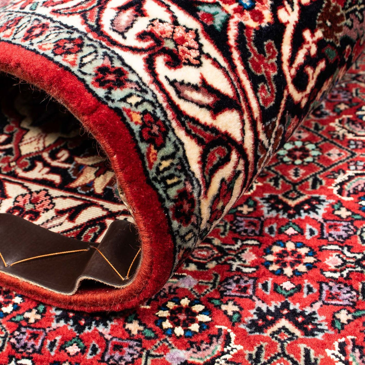 Dywan perski - Bijar - 381 x 298 cm - ciemna czerwień