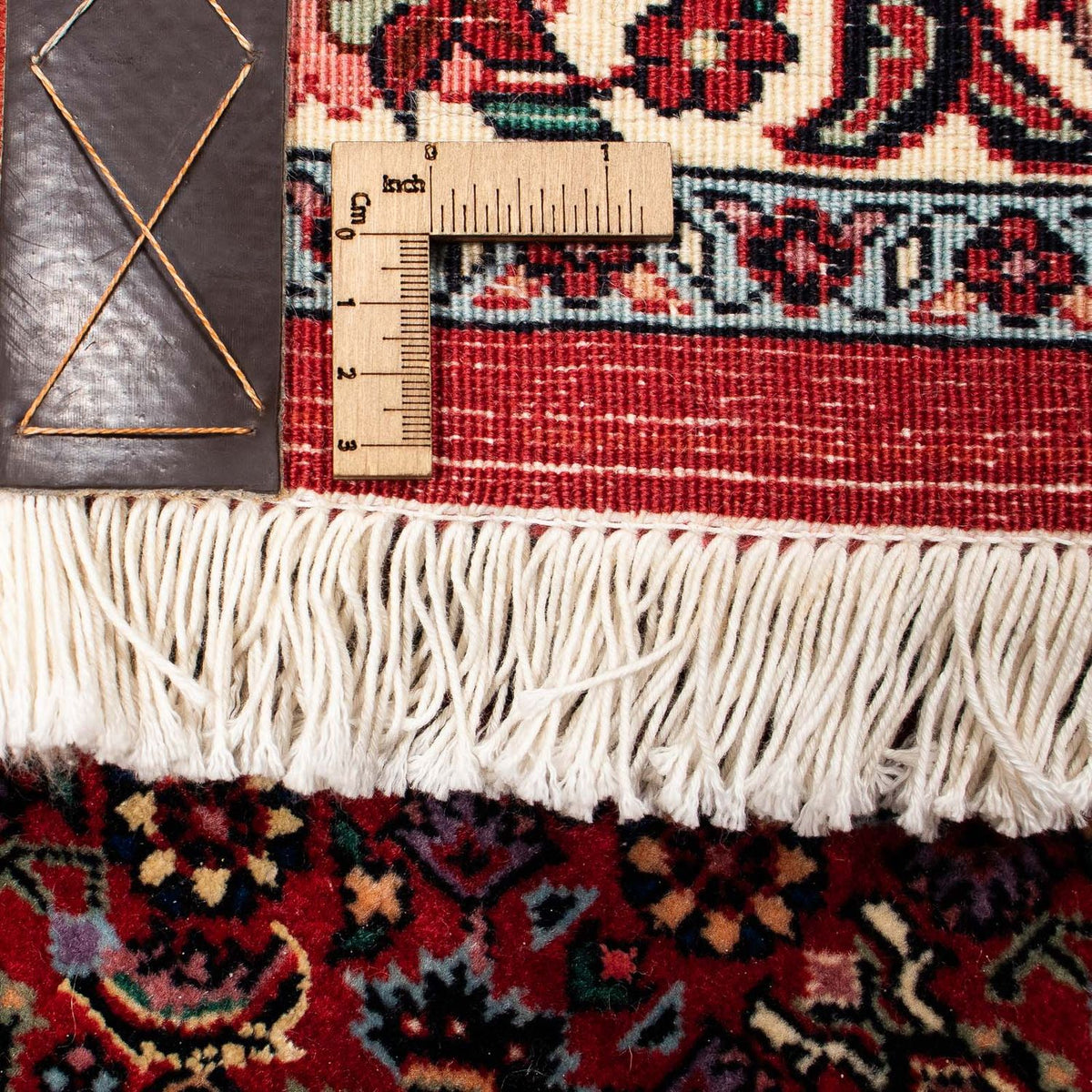 Dywan perski - Bijar - 381 x 298 cm - ciemna czerwień