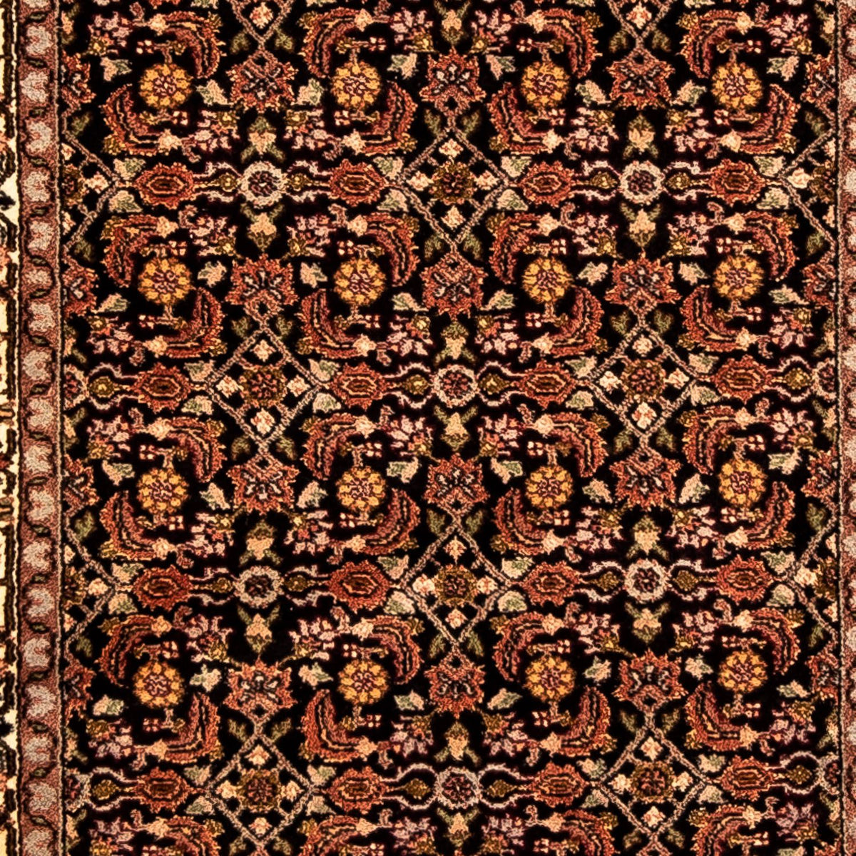 Biegacz Dywan perski - Bijar - 298 x 82 cm - wielokolorowy