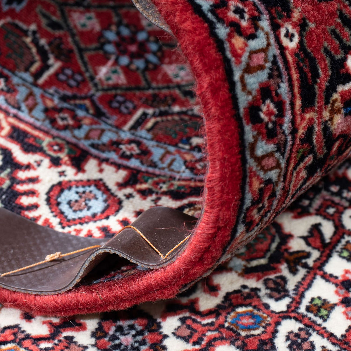 Biegacz Dywan perski - Bijar - 199 x 73 cm - ciemna czerwień