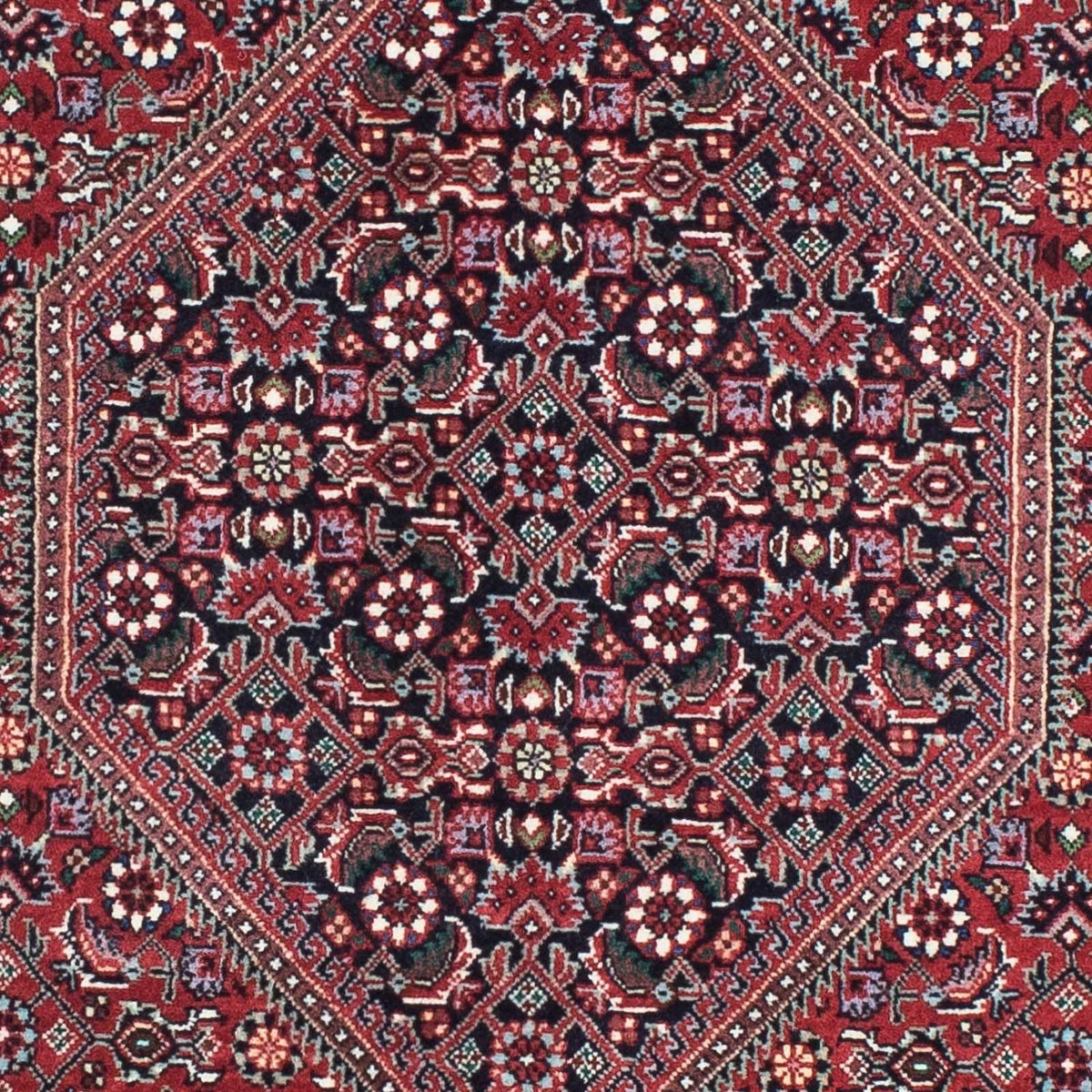 Biegacz Dywan perski - Bijar - 205 x 72 cm - ciemnoniebieski