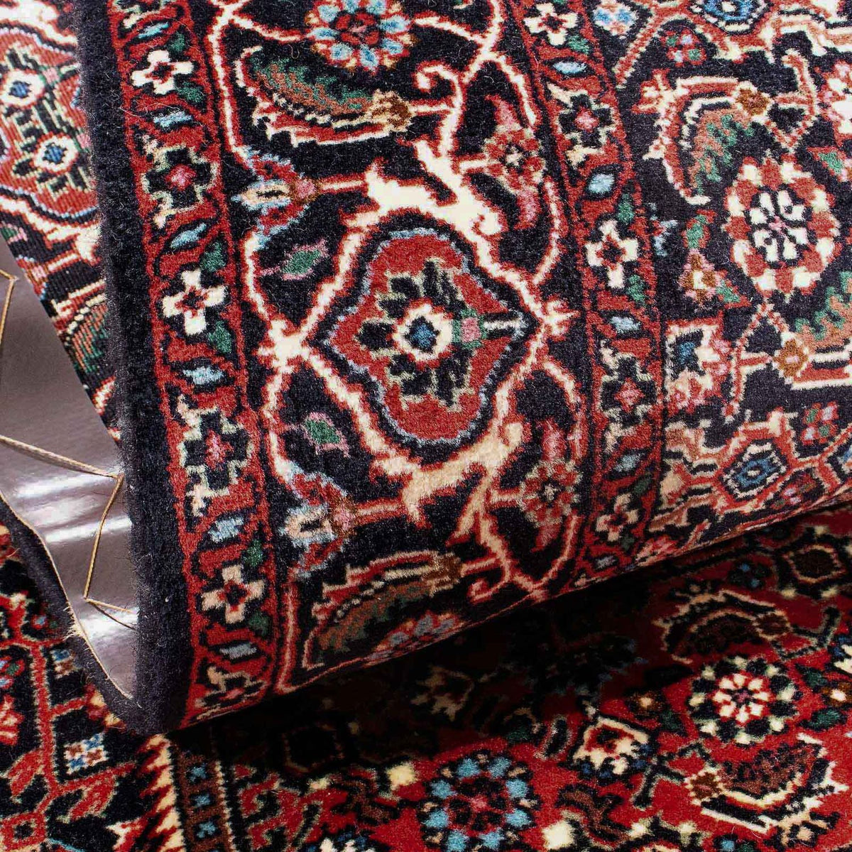 Dywan perski - Bijar - 176 x 109 cm - ciemnoniebieski