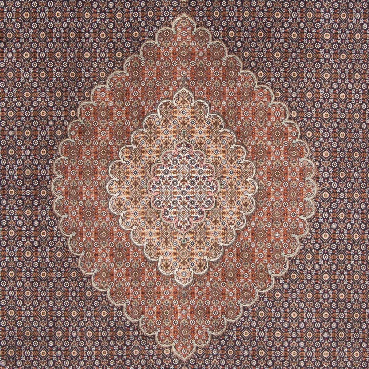 Dywan perski - Tabriz - 302 x 202 cm - ciemnoniebieski