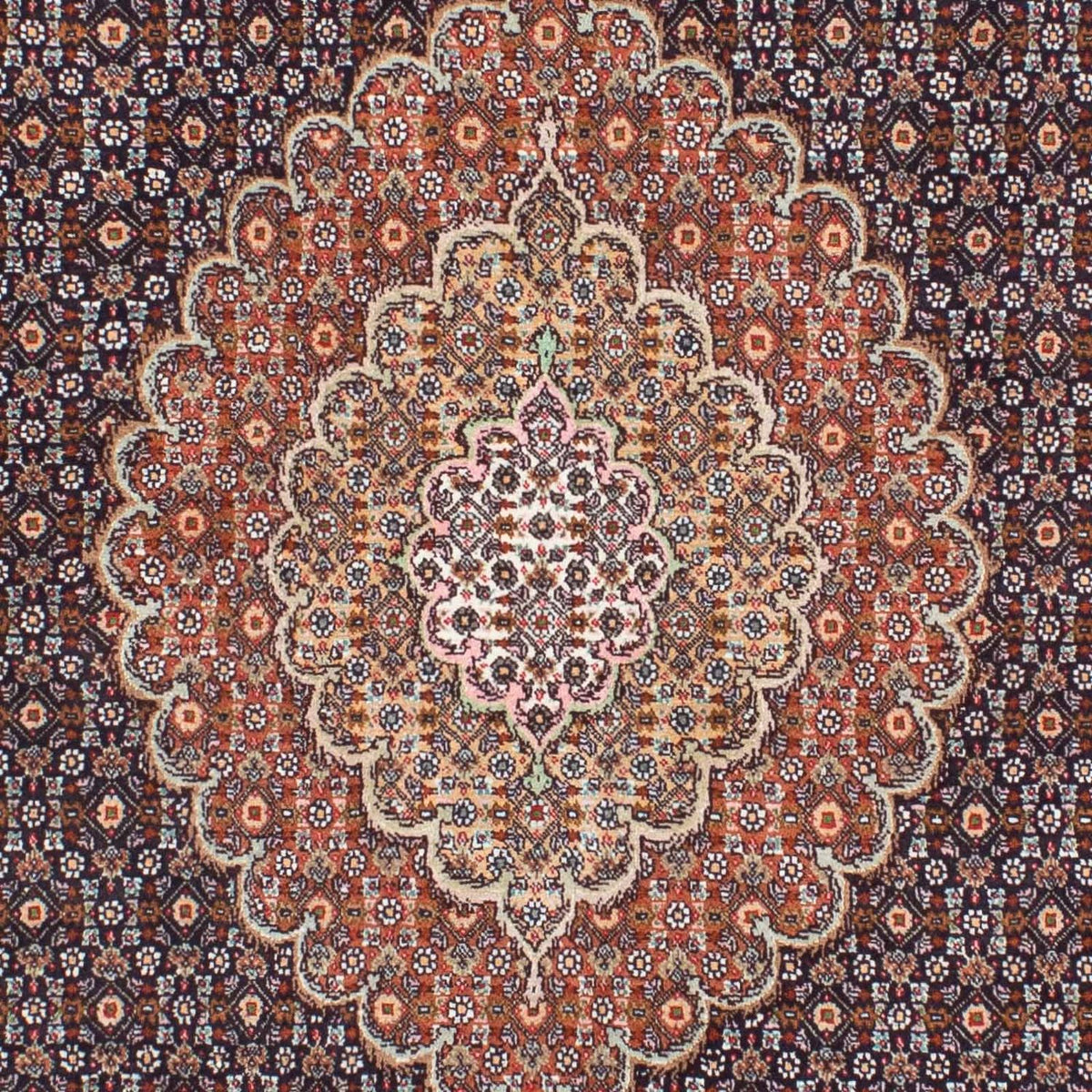Dywan perski - Tabriz - 205 x 154 cm - ciemnobrązowy