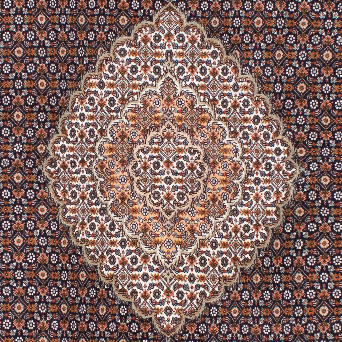 Dywan perski - Tabriz - 210 x 155 cm - ciemnobrązowy