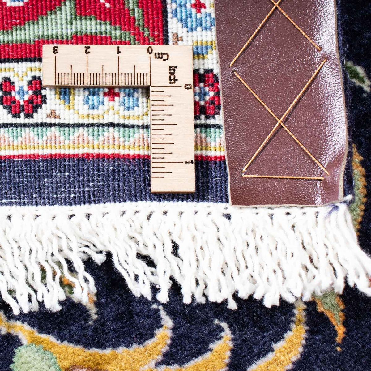 Dywan perski - Ghom - 204 x 135 cm - ciemnoniebieski