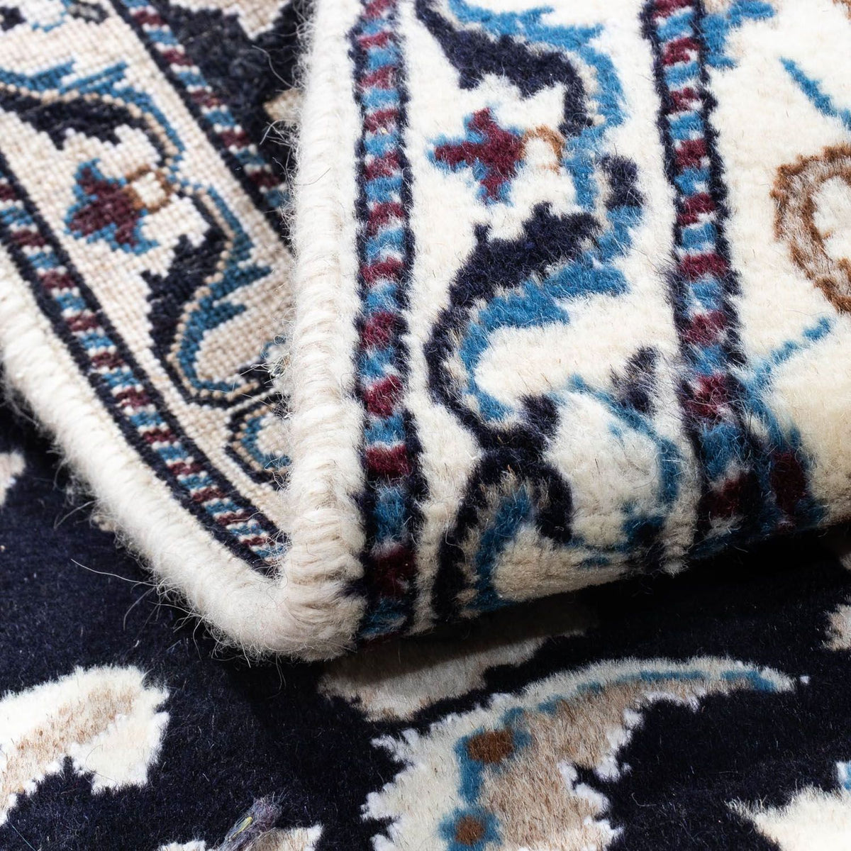 Dywan perski - Nain - 134 x 69 cm - ciemnoniebieski