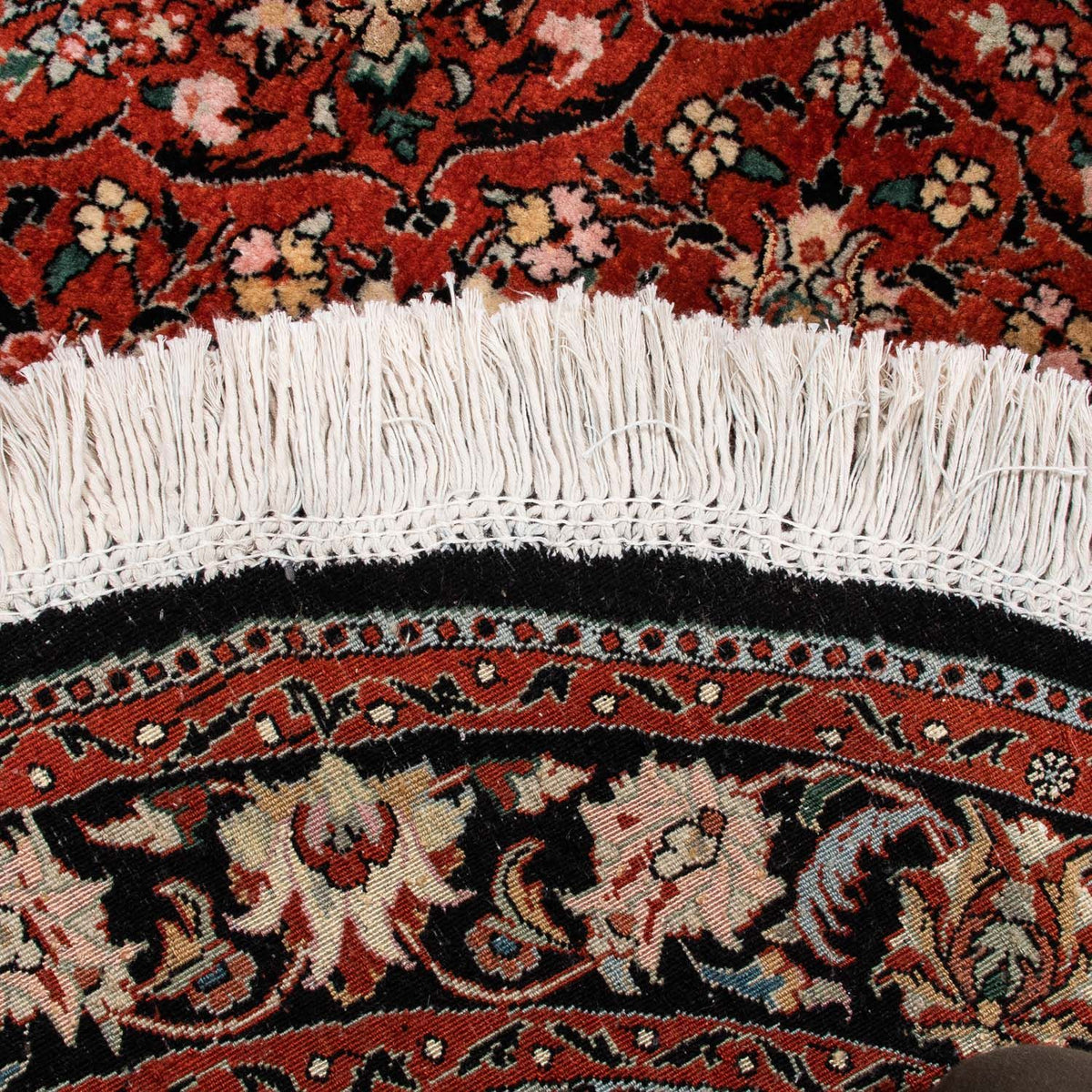 Dywan perski - Bijar okrągły  - 127 x 127 cm - ciemna czerwień