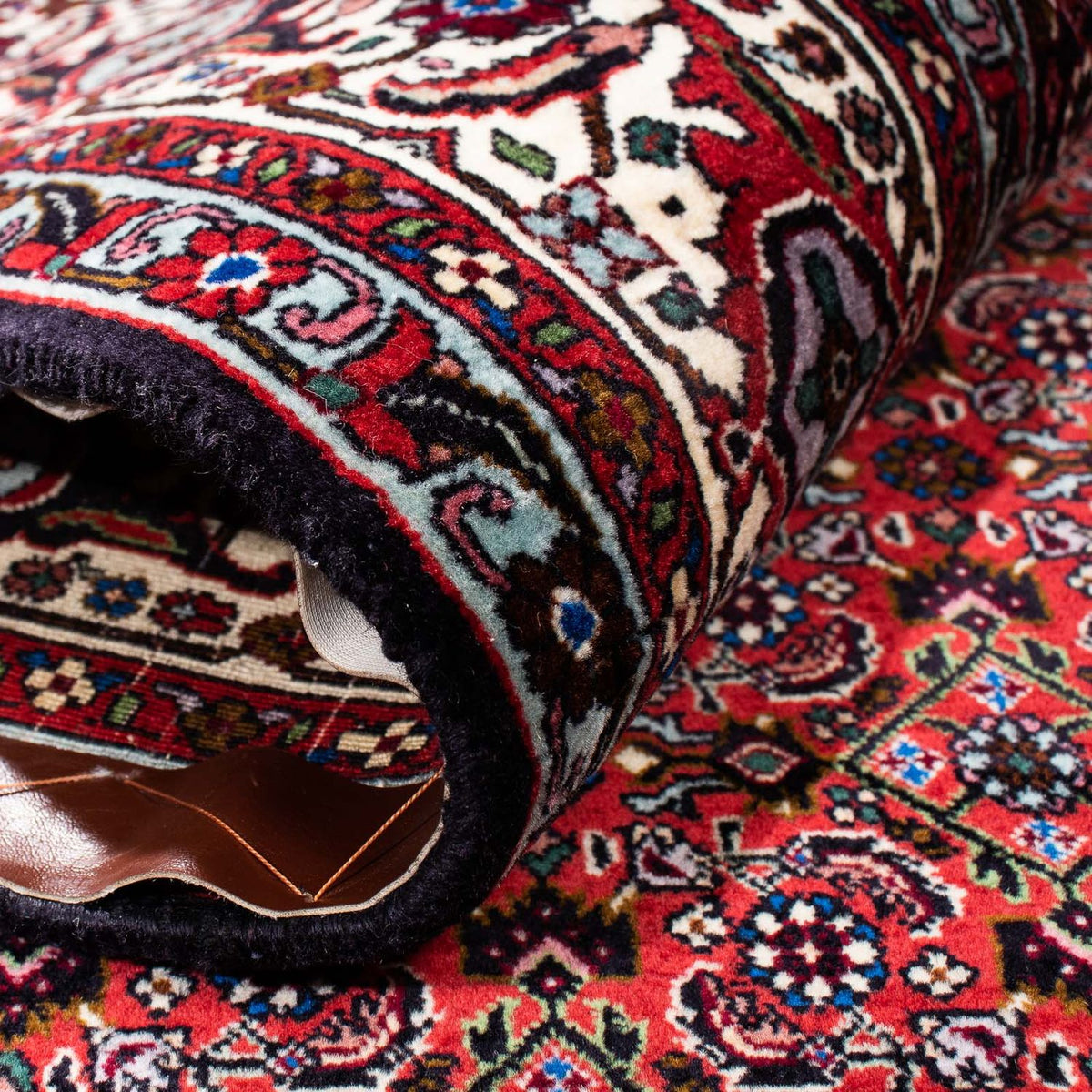 Dywan perski - Bijar - 257 x 173 cm - ciemna czerwień