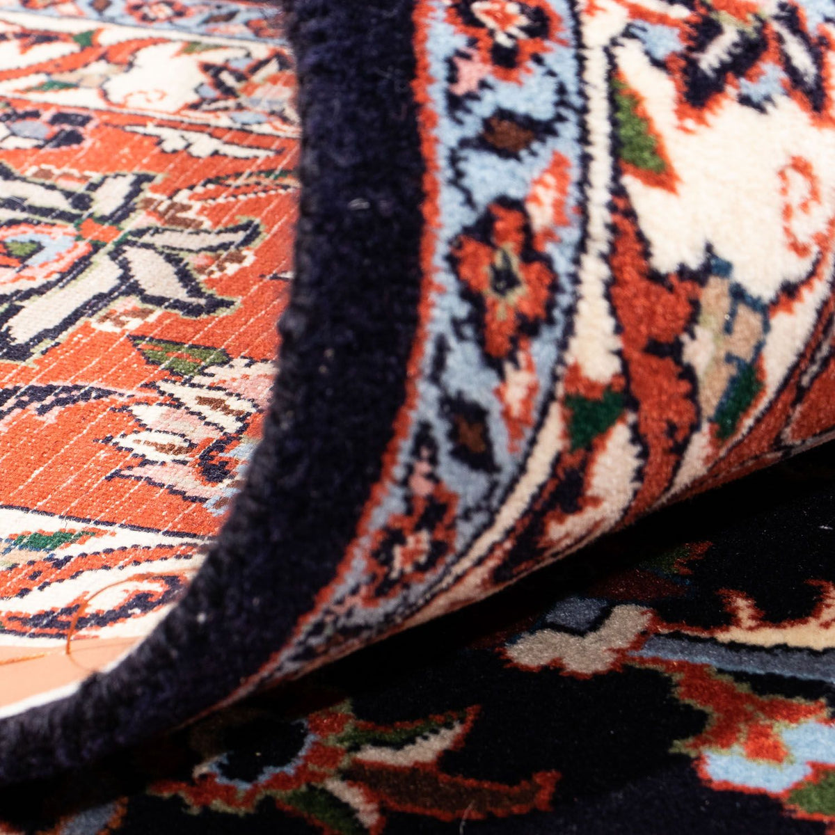 Dywan perski - Bijar - 350 x 243 cm - ciemnoniebieski