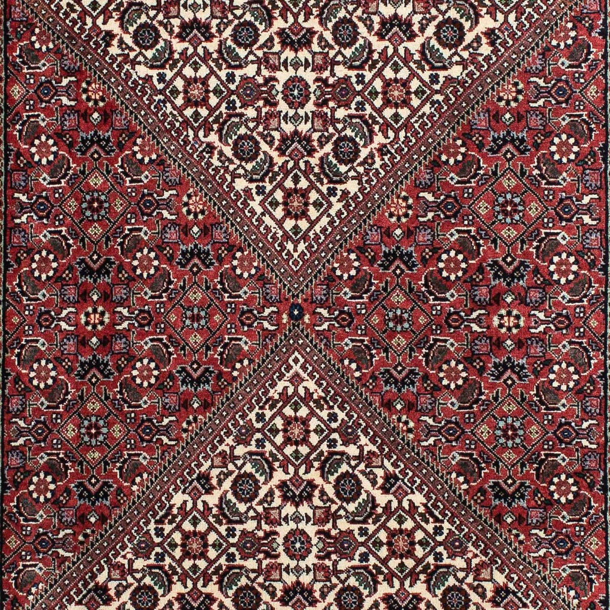 Biegacz Dywan perski - Bijar - 210 x 87 cm - czerwony