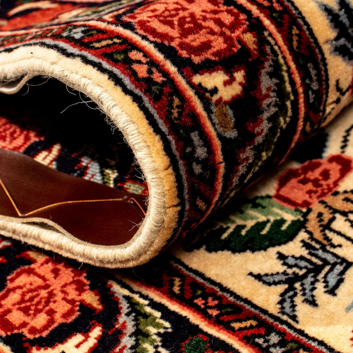 Biegacz Dywan perski - Bijar - 289 x 57 cm - beżowy