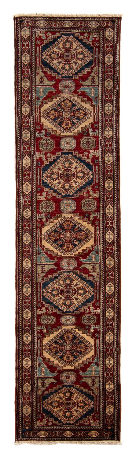 Biegacz Dywan Ziegler - Kazak - 302 x 77 cm - ciemna czerwień