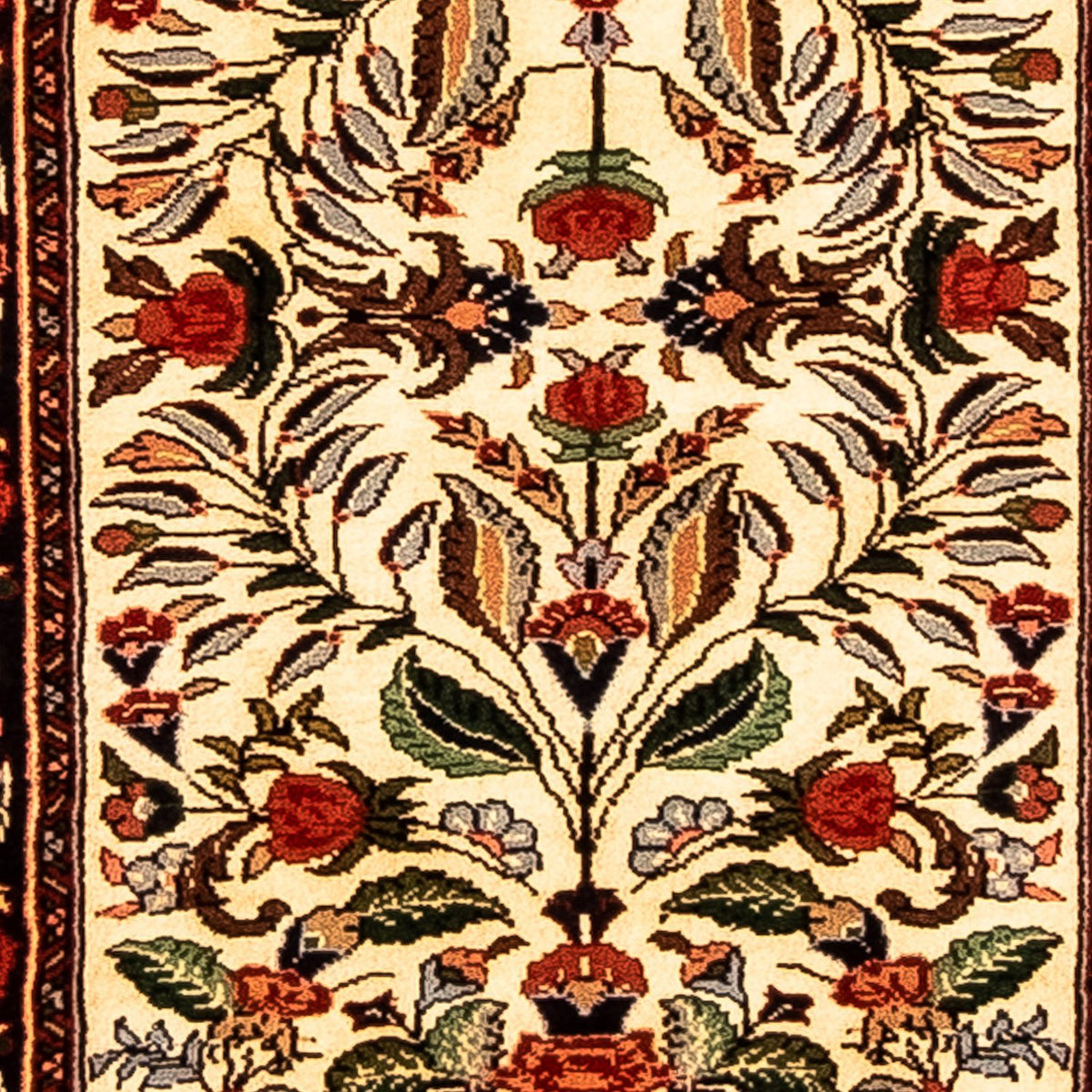 Biegacz Dywan perski - Bijar - 289 x 56 cm - beżowy