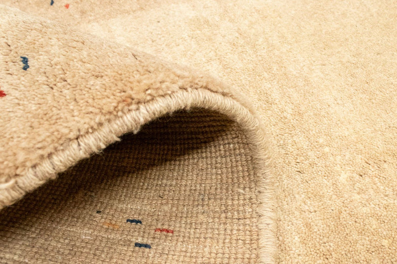 Biegacz Dywan Gabbeh - perski - 298 x 88 cm - beżowy