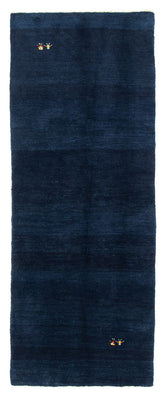 Biegacz Dywan Gabbeh - perski - 293 x 111 cm - ciemnoniebieski