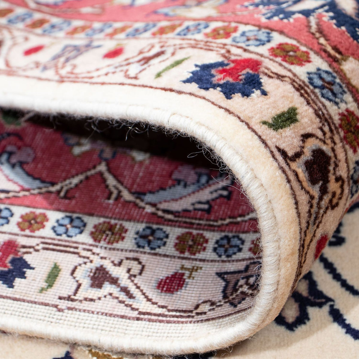 Dywan perski - Tabriz - Królewski - 198 x 152 cm - beżowy