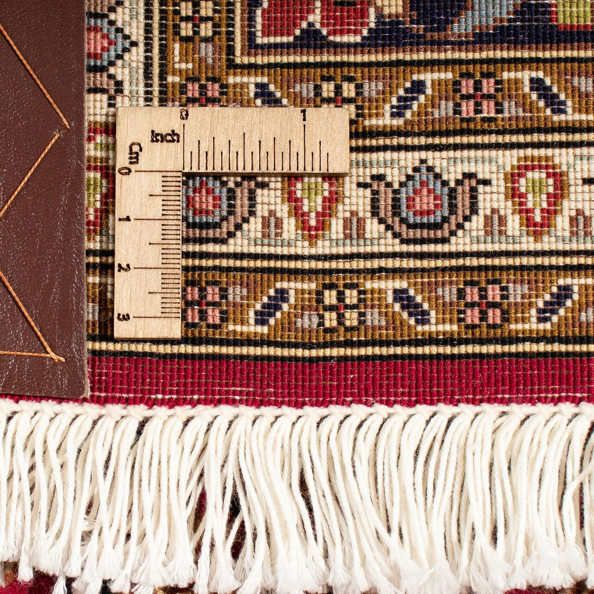 Dywan perski - Tabriz kwadratowy  - 204 x 201 cm - ciemna czerwień