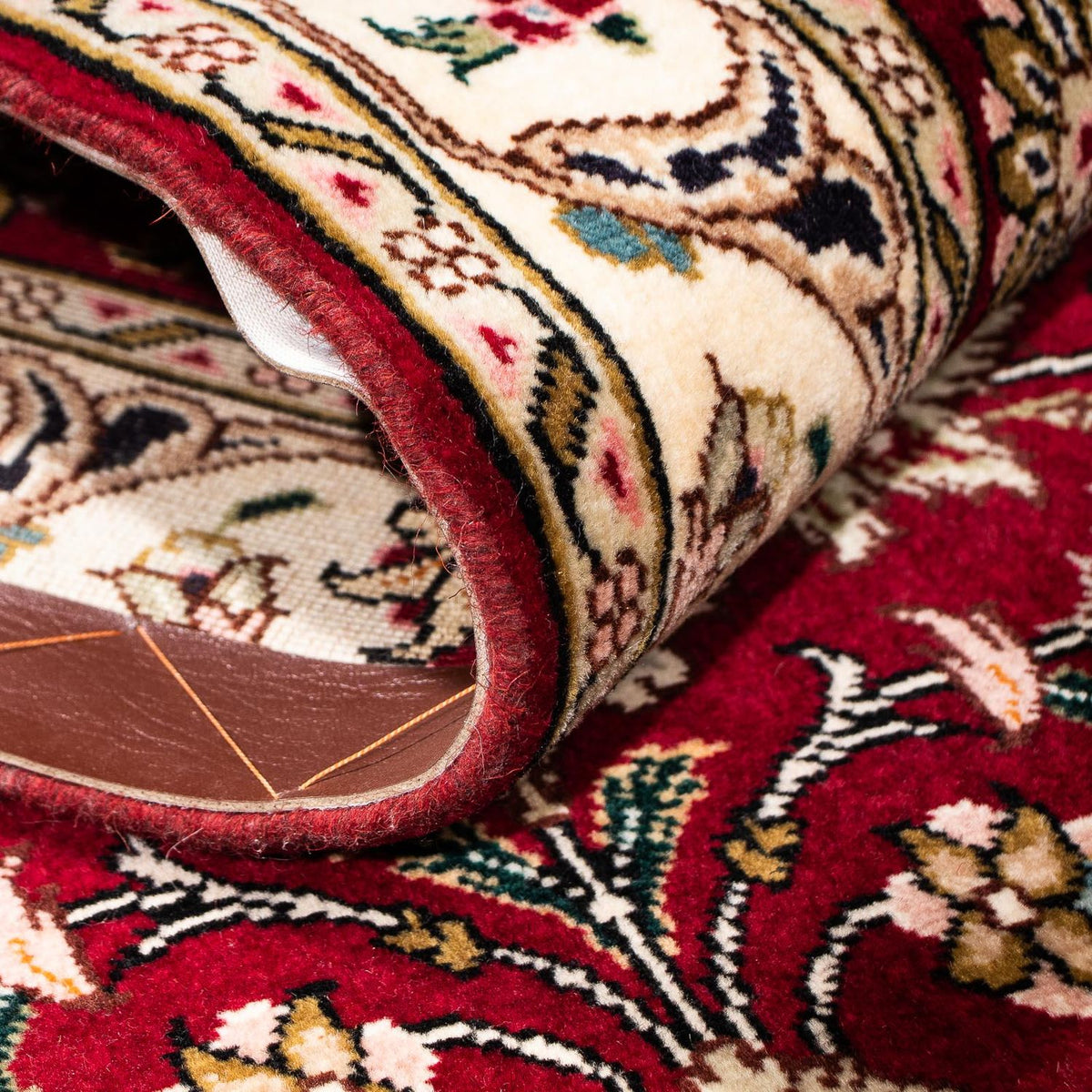 Biegacz Dywan perski - Tabriz - Królewski - 295 x 77 cm - ciemna czerwień