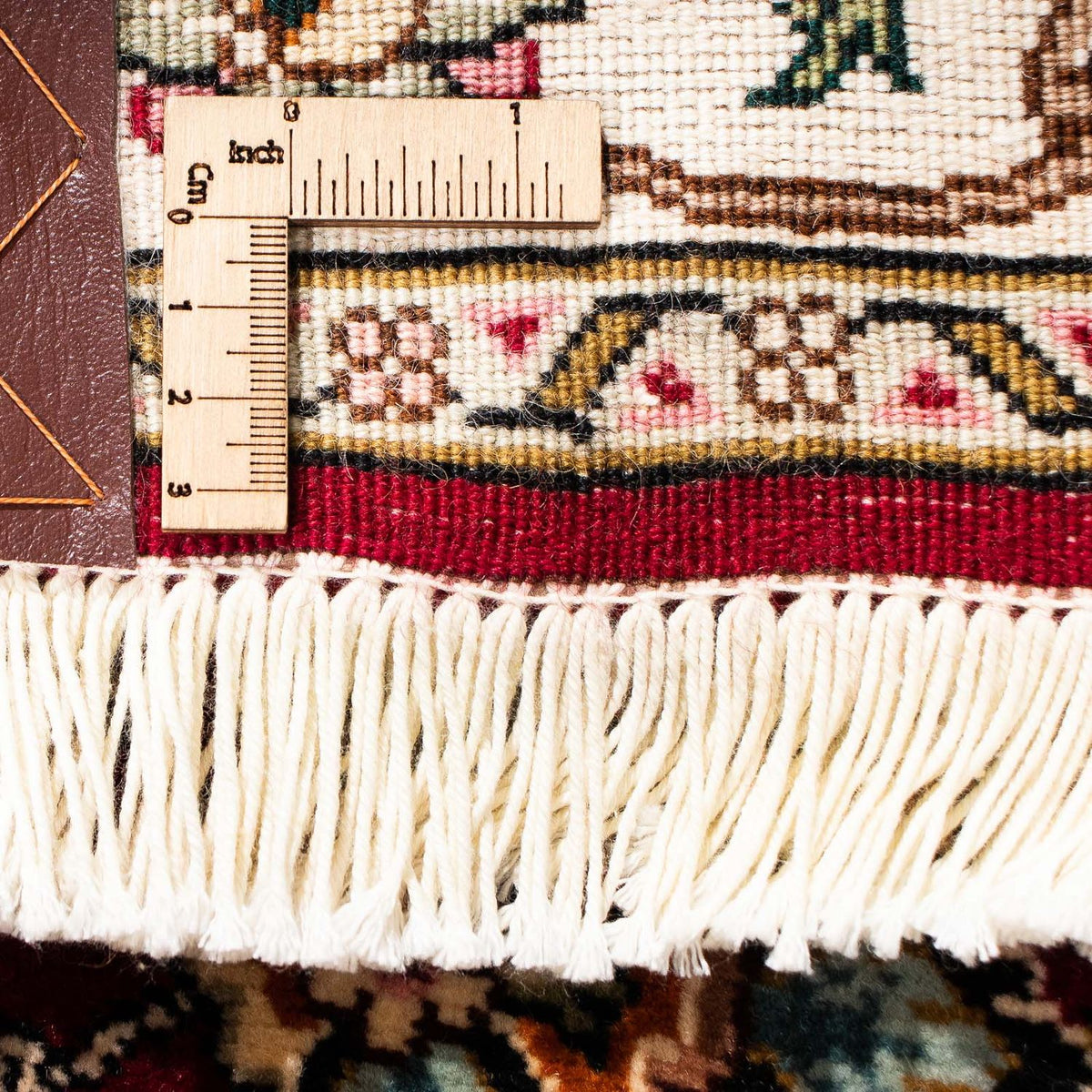 Biegacz Dywan perski - Tabriz - Królewski - 295 x 77 cm - ciemna czerwień