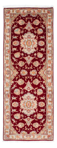 Biegacz Dywan perski - Tabriz - Królewski - 208 x 80 cm - ciemna czerwień
