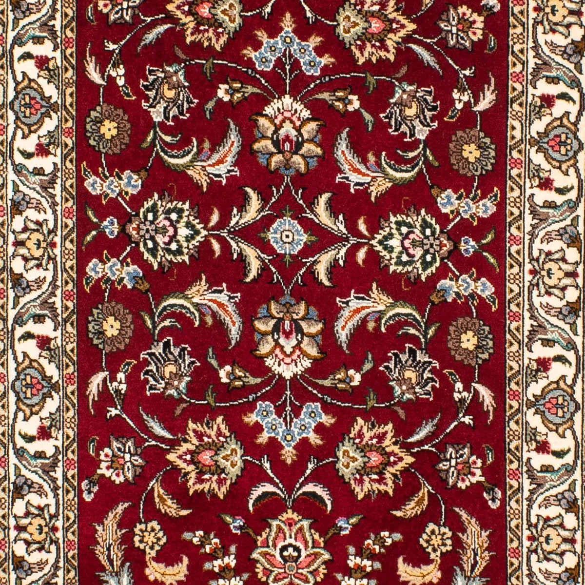 Biegacz Dywan perski - Tabriz - Królewski - 312 x 77 cm - ciemna czerwień