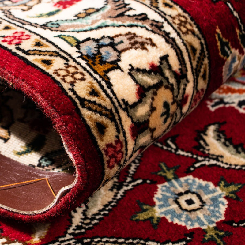 Biegacz Dywan perski - Tabriz - Królewski - 312 x 77 cm - ciemna czerwień