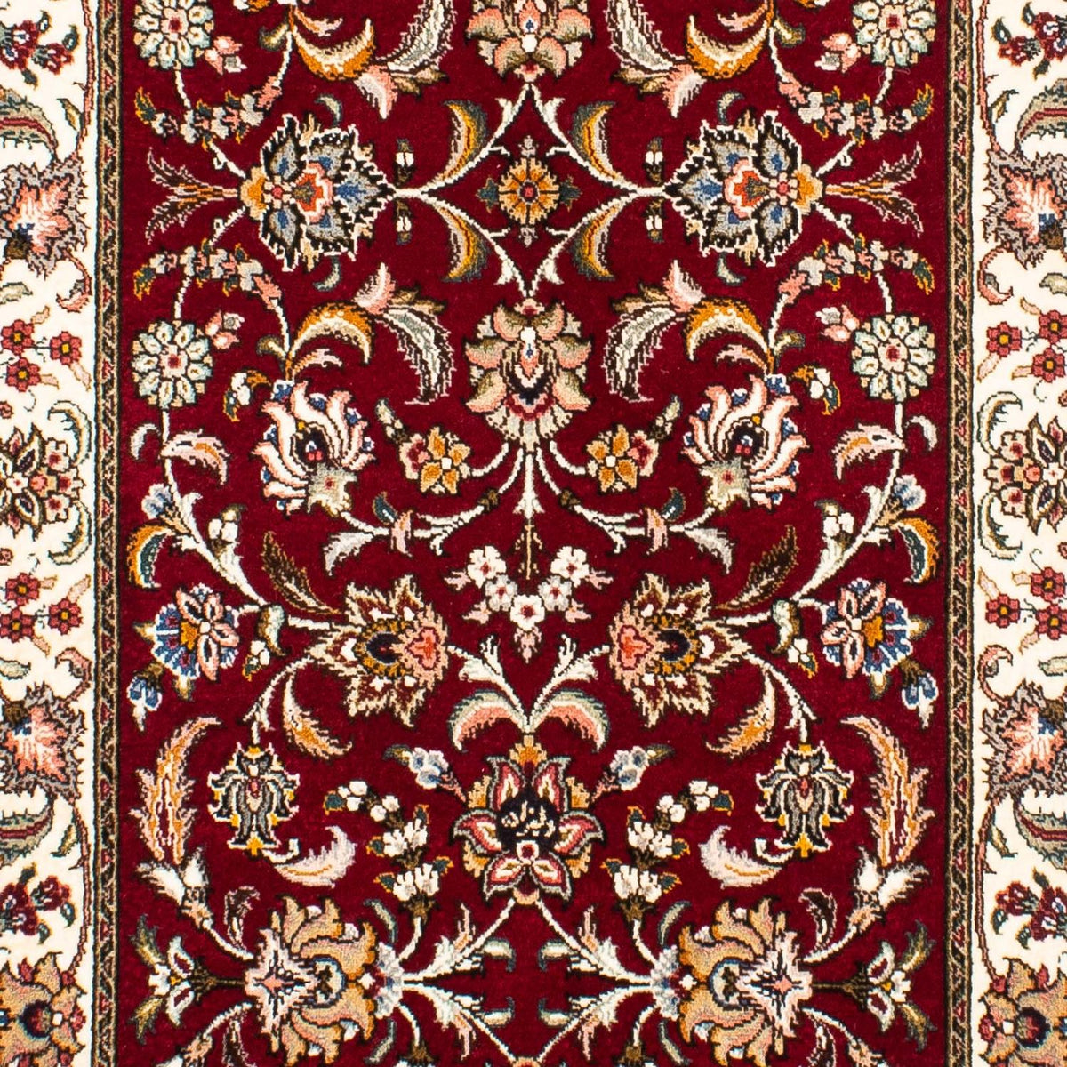 Biegacz Dywan perski - Tabriz - Królewski - 322 x 85 cm - ciemna czerwień