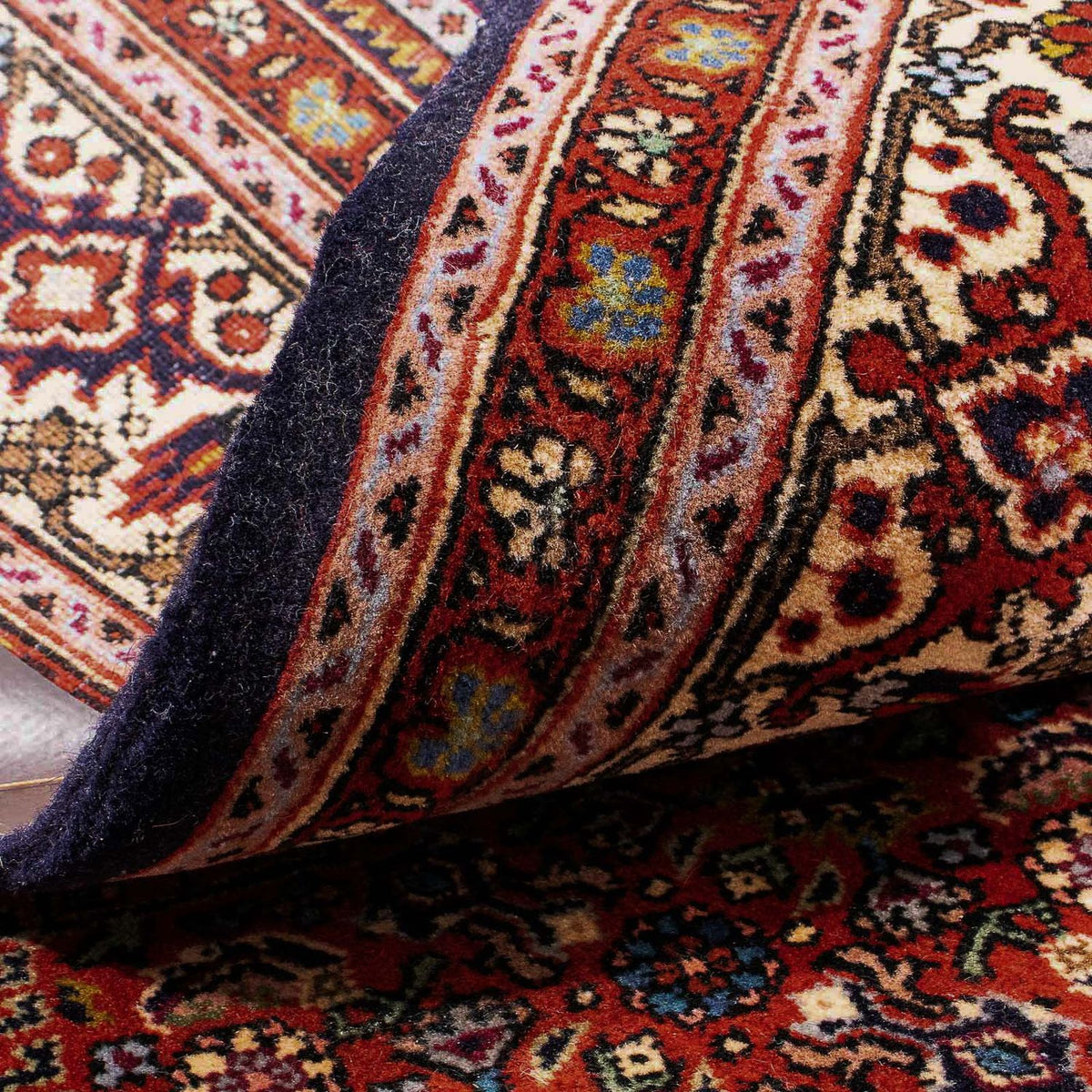 Dywan perski - Bijar - 168 x 108 cm - ciemnoniebieski