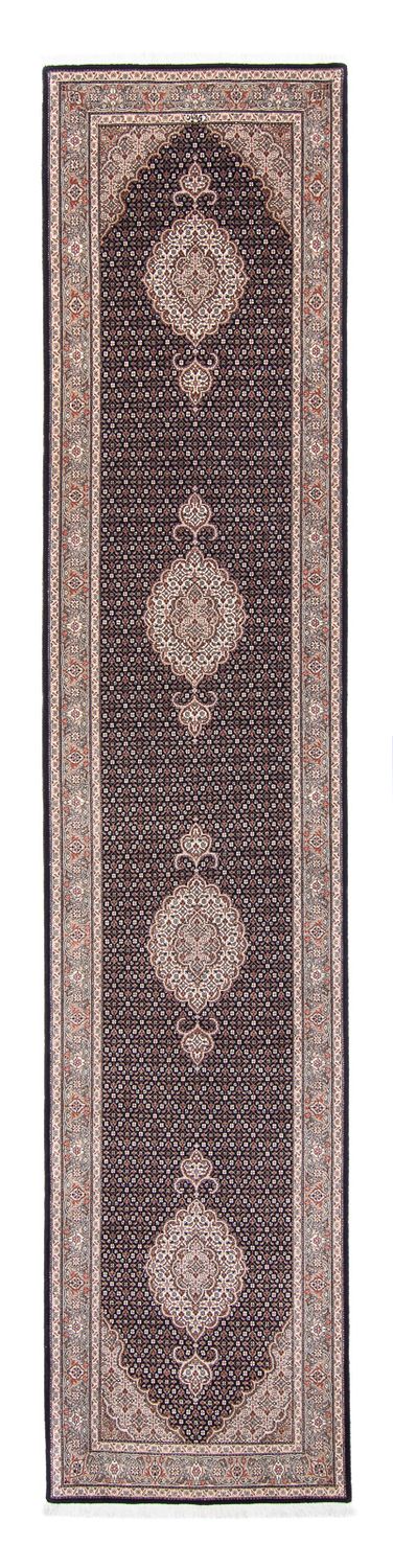 Biegacz Dywan perski - Tabriz - Królewski - 391 x 82 cm - ciemnoniebieski