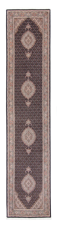 Biegacz Dywan perski - Tabriz - Królewski - 391 x 82 cm - ciemnoniebieski
