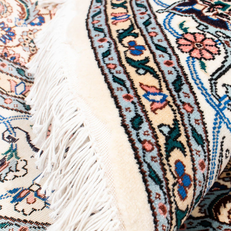 Dywan perski - Tabriz - Królewski okrągły  - 150 x 150 cm - beżowy