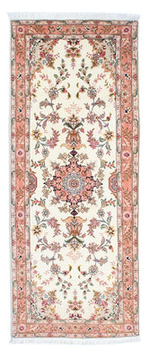 Biegacz Dywan perski - Tabriz - Królewski - 212 x 82 cm - beżowy