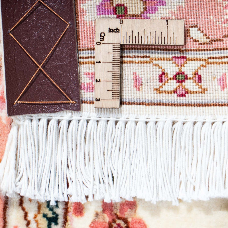 Biegacz Dywan perski - Tabriz - Królewski - 212 x 82 cm - beżowy