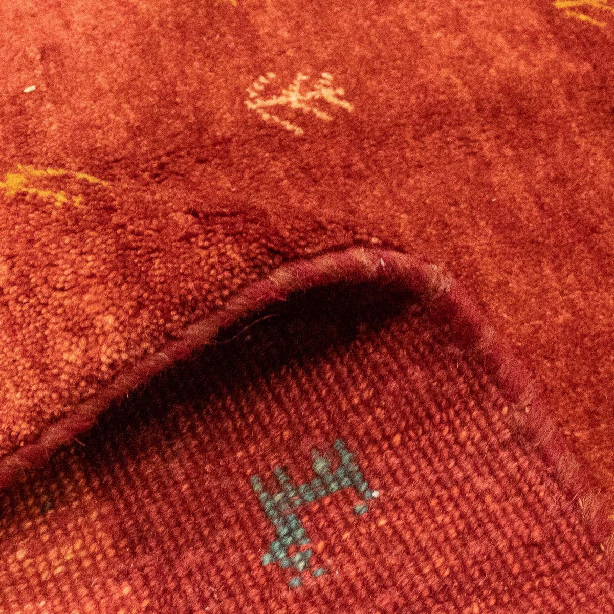 Dywan Gabbeh - perski - 229 x 173 cm - ciemna czerwień