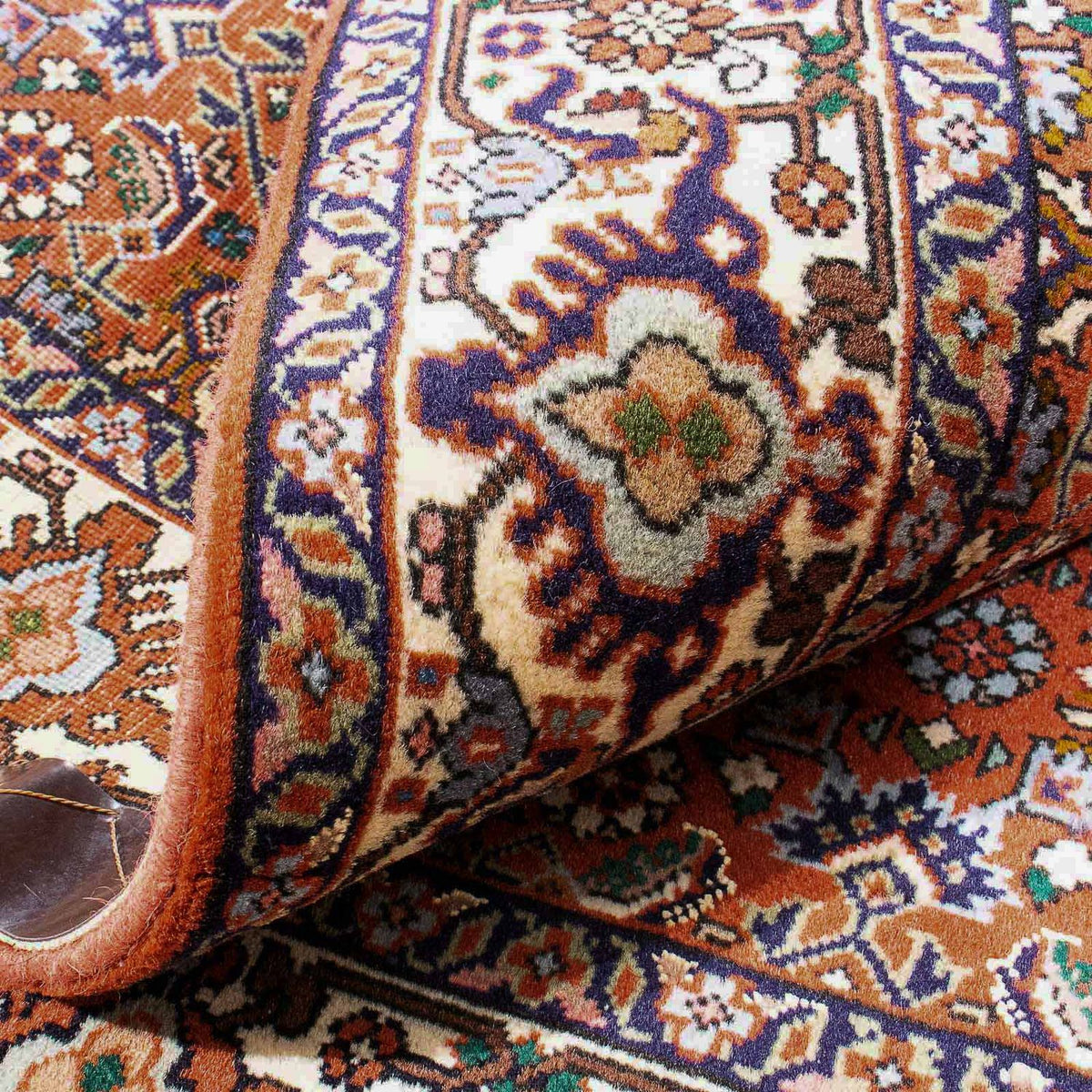 Dywan perski - Bijar - 160 x 110 cm - pomarańczowy