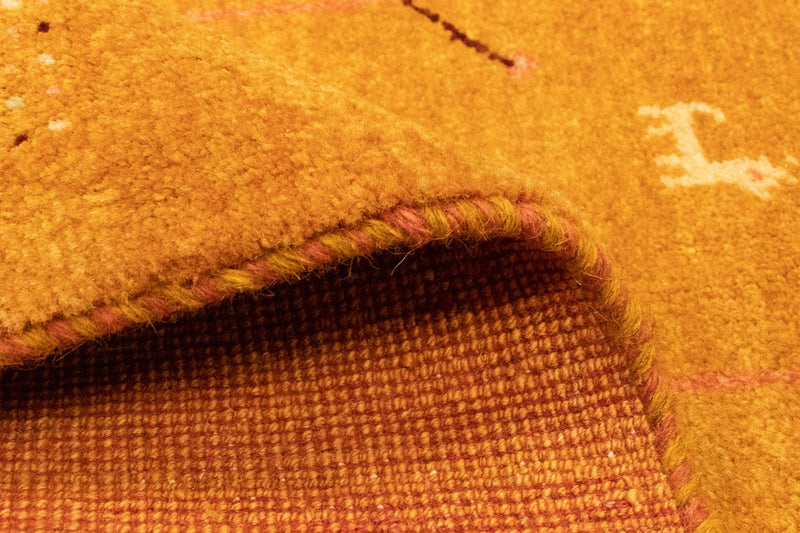 Dywan Gabbeh - perski - 130 x 81 cm - złoto