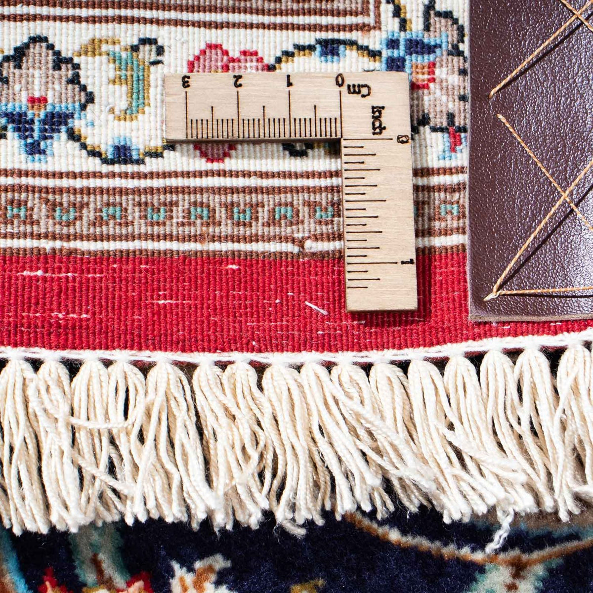 Dywan perski - Ghom - 200 x 130 cm - ciemnoniebieski