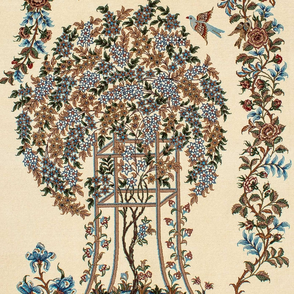 Dywan perski - Ghom - 207 x 133 cm - beżowy