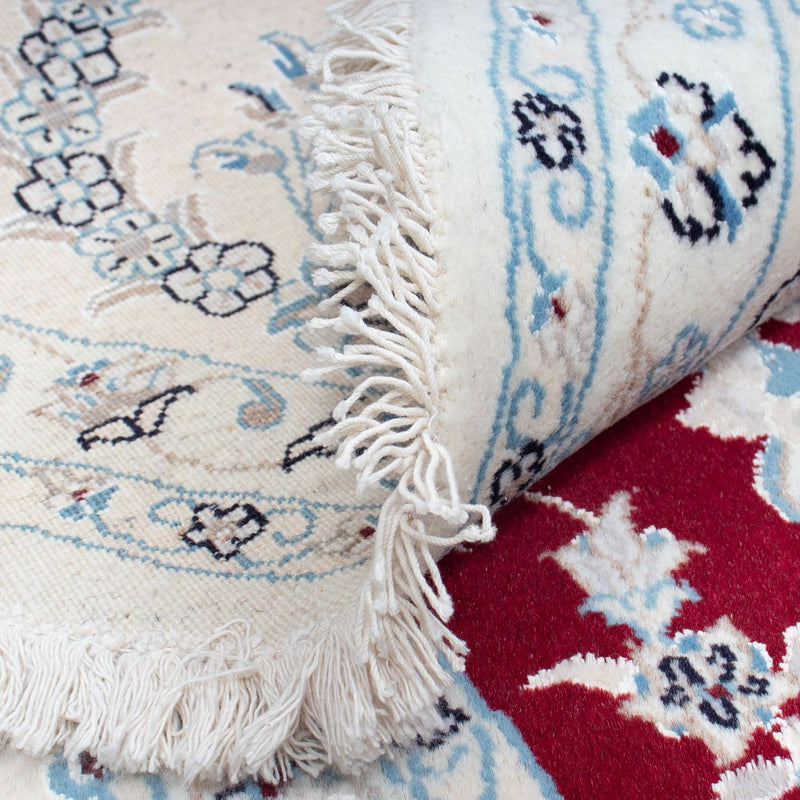 Dywan perski - Nain okrągły  - 295 x 295 cm - ciemna czerwień