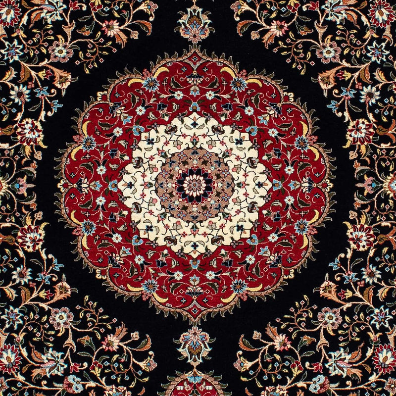 Dywan perski - Ghom - 210 x 140 cm - ciemnoniebieski